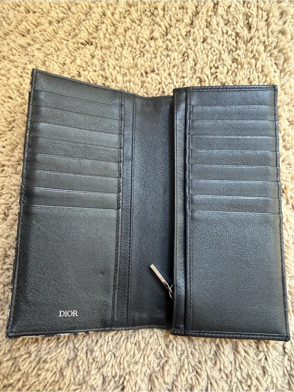 ✨BRAND NEW✨💯% AUTHENTIC Dior Navy Jacquard Long Wallet